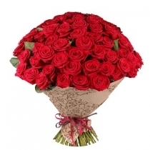 Букет "51 роза красная" (50 см.)