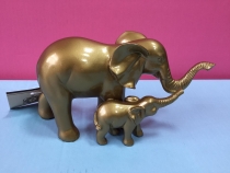 Фигура декоративная Слониха со слоненком / бронза