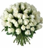 Букет "51 белая роза" (50 см.)
